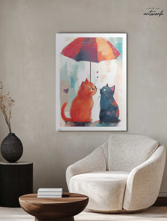 A1 Prints & Posters - Cat Buddy - 260gsm High Quality Print - Made in Wales